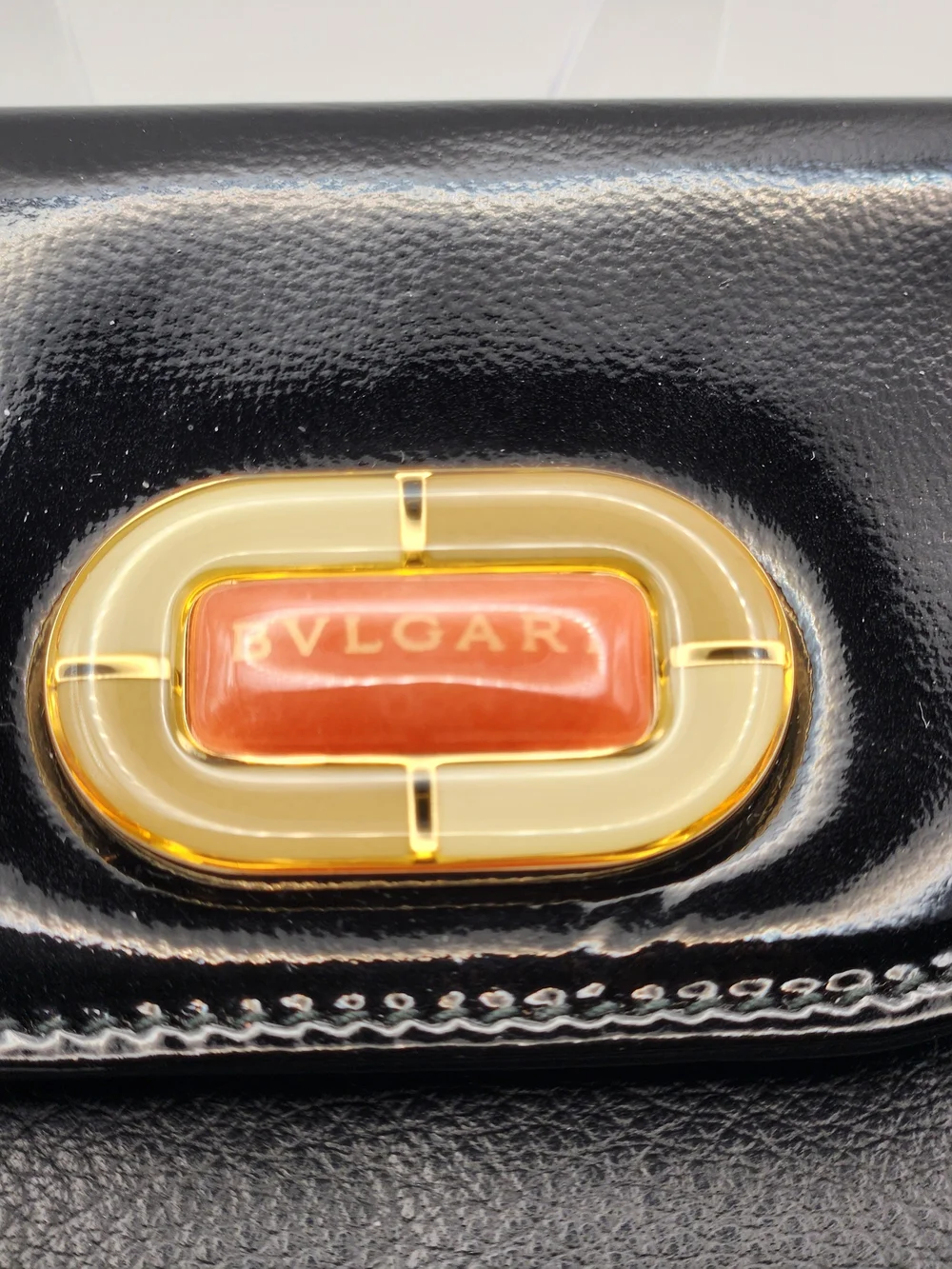 BVLGARI Isabella Rossellini Black Leather Continental Wallet – Full Set